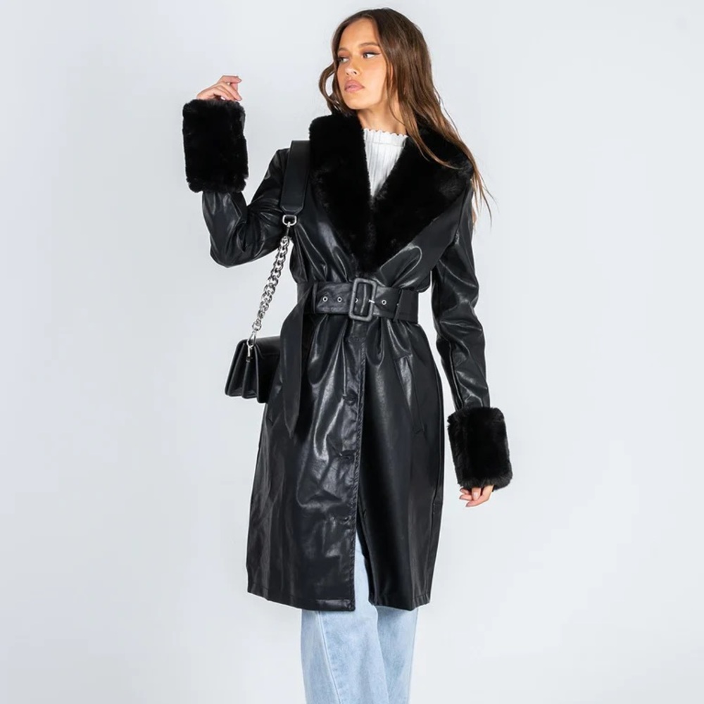 Brooklyn long coat - black